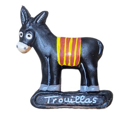 Magnet âne noir catalan trouillas