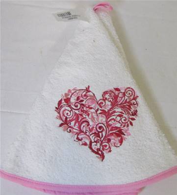 EM rond coeur arabesque blanc