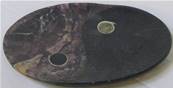 Porte savon ovale GM pierre noir/marron
