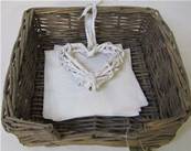 Porte serviette osier coeur
