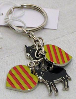 Porte clé breloque coeur âne