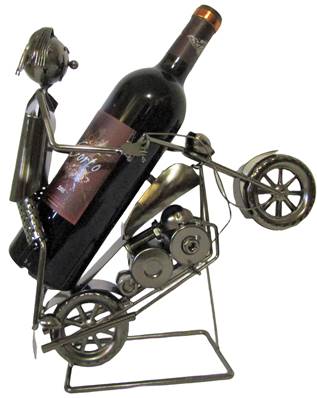 CACHE BOUTEILLE BIKER 'WINE' 32X16X34 CM
