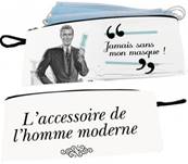 Pochette masques 10x21cm l'homme moderne