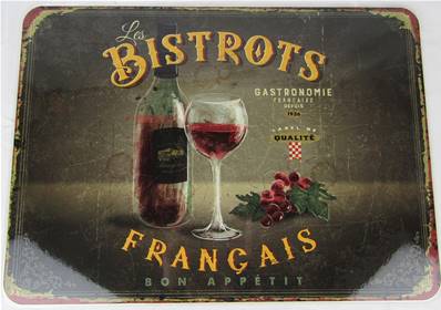 Set de table bistrots Français 30x42