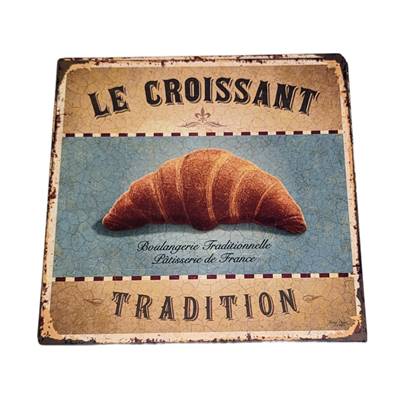 Plaque alu 19x19cm croissant