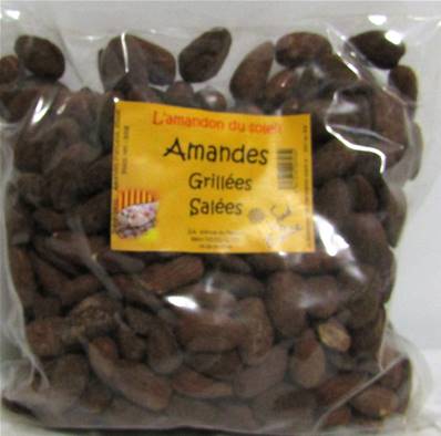 Amandes grillées salées 500gr