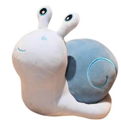 Escargot peluche bleu grand