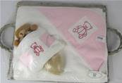 Plateau BB blanc/rose