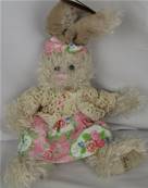 Peluche lapin Elan robe rose
