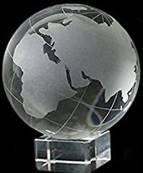 Boule mappemonde verre