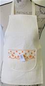 Tablier enfant coccinelles orange nid d'abeille