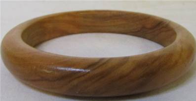 Bracelet demi jonc étroit femme bois d'olivier