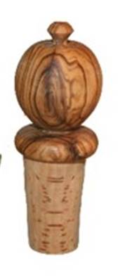 Bouchon forme pomme bois d'olivier