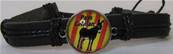 Bracelet cuir noir pays Catalan