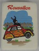 Gomme rectangulaire pays Catalan 2CV ane