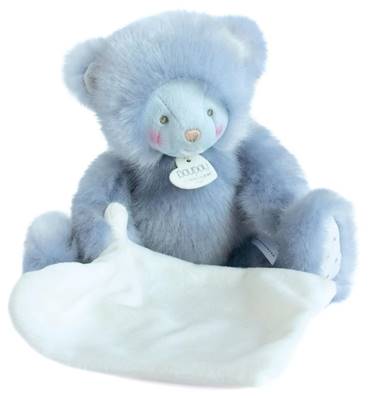 Trop Mimi - Ours bleu Avec doudou - Doudou et Compagnie