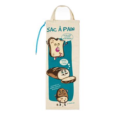 SAC A PAIN COTON 27X70CM bleu