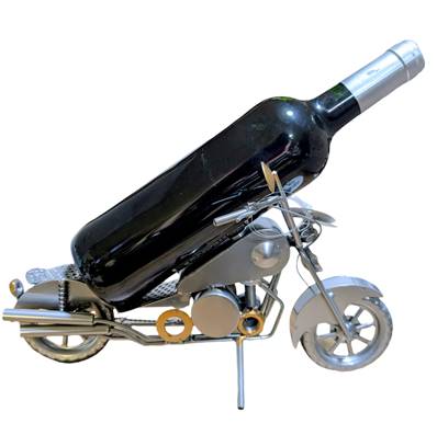 Motard support de bouteille métal 33x14x19cm