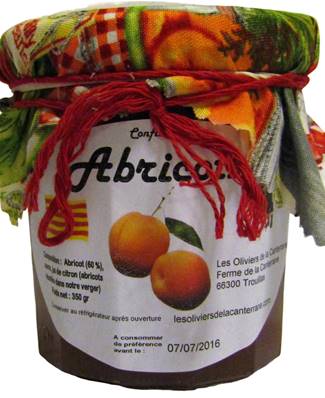 Confiture d'abricot 350gr