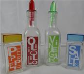 Set 4 pièces HVSP verre couleur
