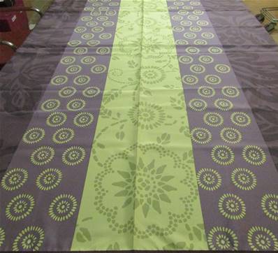 Nappe 150x300 antitâches vert/marron