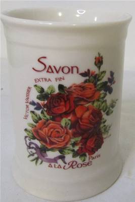 Gobelet céramique décor roses