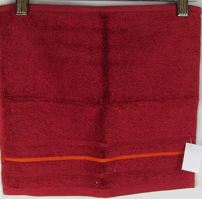 Carré éponge 30x30 rouge 500gr/m2 1 rayure orange