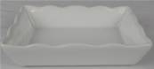 Coupelle rectangulaire porcelaine blanche