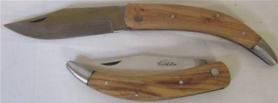 Couteau pliant bois d'olivier ref 7266