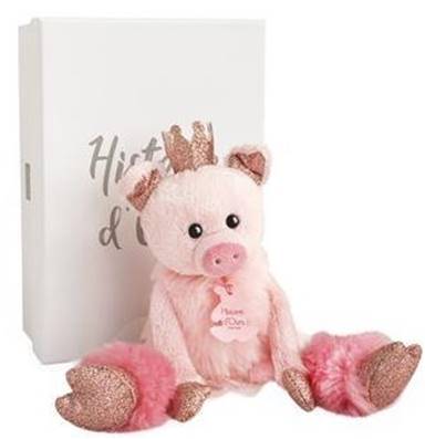 Doudou peluche cochon Rosette 25cm