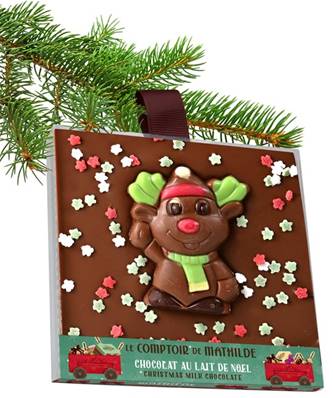 Carre Choco Lait Noel Sujets Assortis 50G