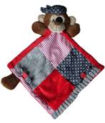 Doudou coloré singe pirate 22x22cm