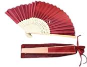 Eventail bambou 21cm rouge