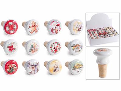 Bouchon liège et céramique Noël