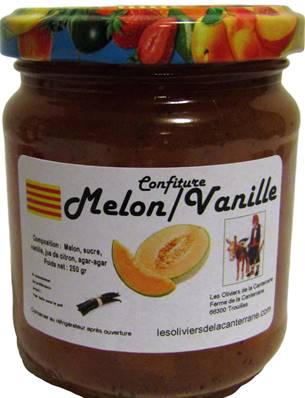 Confiture melon/vanille 250gr