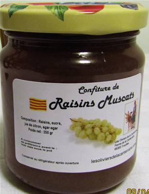 Confiture raisin muscat 250gr