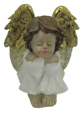 Ange GM ailes dorées yeux fermés