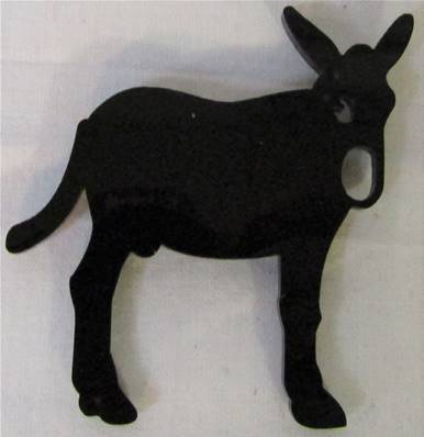 Magnet âne noir plastique