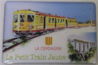 Magnet Cerdagne Le petit train jaune