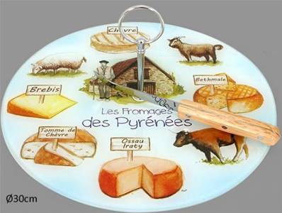 PLATEAU A FROMAGES + POIGNEE + COUTEAU Pyrénées