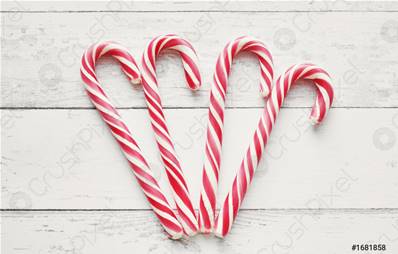 Mega Candy Canes rouge et blanche 17cm