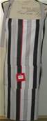 Tablier rayures noir/gris/rouge