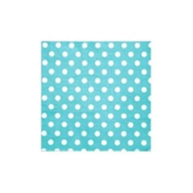 20 Serviettes papier bleu à pois