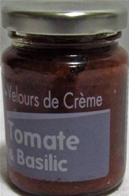 Velours de crème tomate et basilic