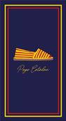 Torchon 40x60 espadrilles fond marine Pays Catalan