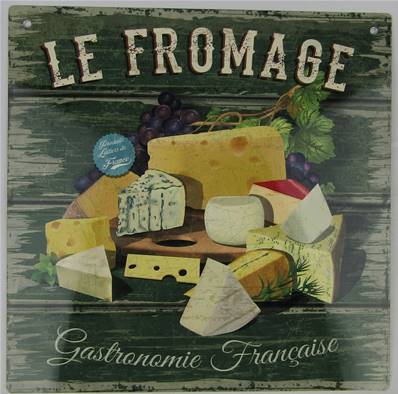 Plaque alu 19x19cm fromage