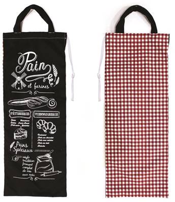 SAC A PAIN BISTROT noir et vichy