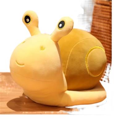 Escargot peluche jaune petit