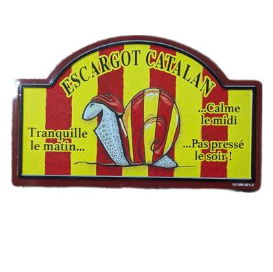 Magnet escargot catalan plaque