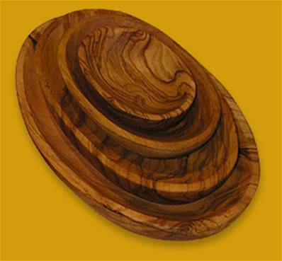 Ravier ovale20x12cm bois d'olivier